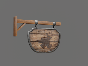 medival sign set 3D Модель