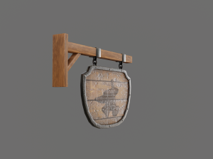 medival sign set 3D Модель