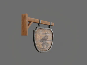 medival sign set 3D Model