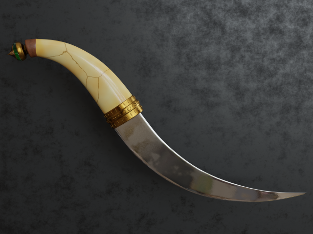 arabian dagger 3D मॉडल .c4d .max .obj .3ds .fbx .stl .blend