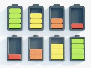 iconos de bateria Modelo 3D