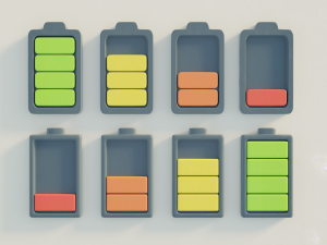 battery icons 3D मॉडल