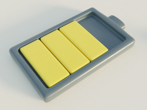 battery icons 3D मॉडल