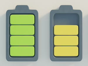 battery icons 3D मॉडल