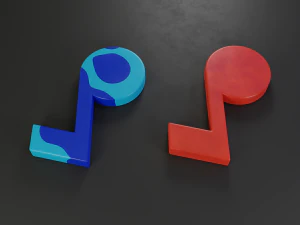 note music icon 3D Model