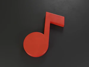 note music icon 3D Model