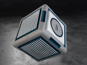 cubo de fic&ccedil;&atilde;o cient&iacute;fica Modelo 3D