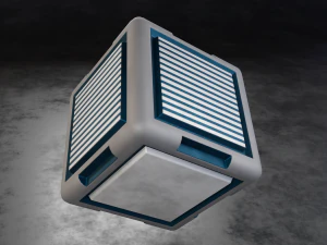 cubo de fic&ccedil;&atilde;o cient&iacute;fica Modelo 3D