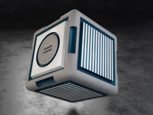 cubo de fic&ccedil;&atilde;o cient&iacute;fica Modelo 3D