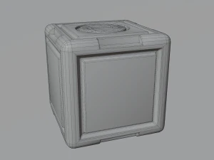 cubo de fic&ccedil;&atilde;o cient&iacute;fica Modelo 3D