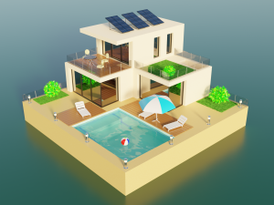 modern house scene 3D 模型