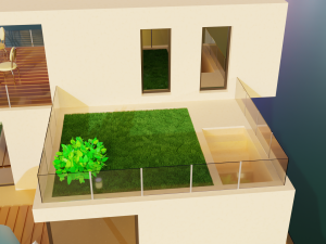 modern house scene Model 3D