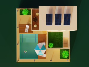 modern house scene Model 3D