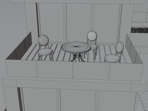 modern house scene Model 3D