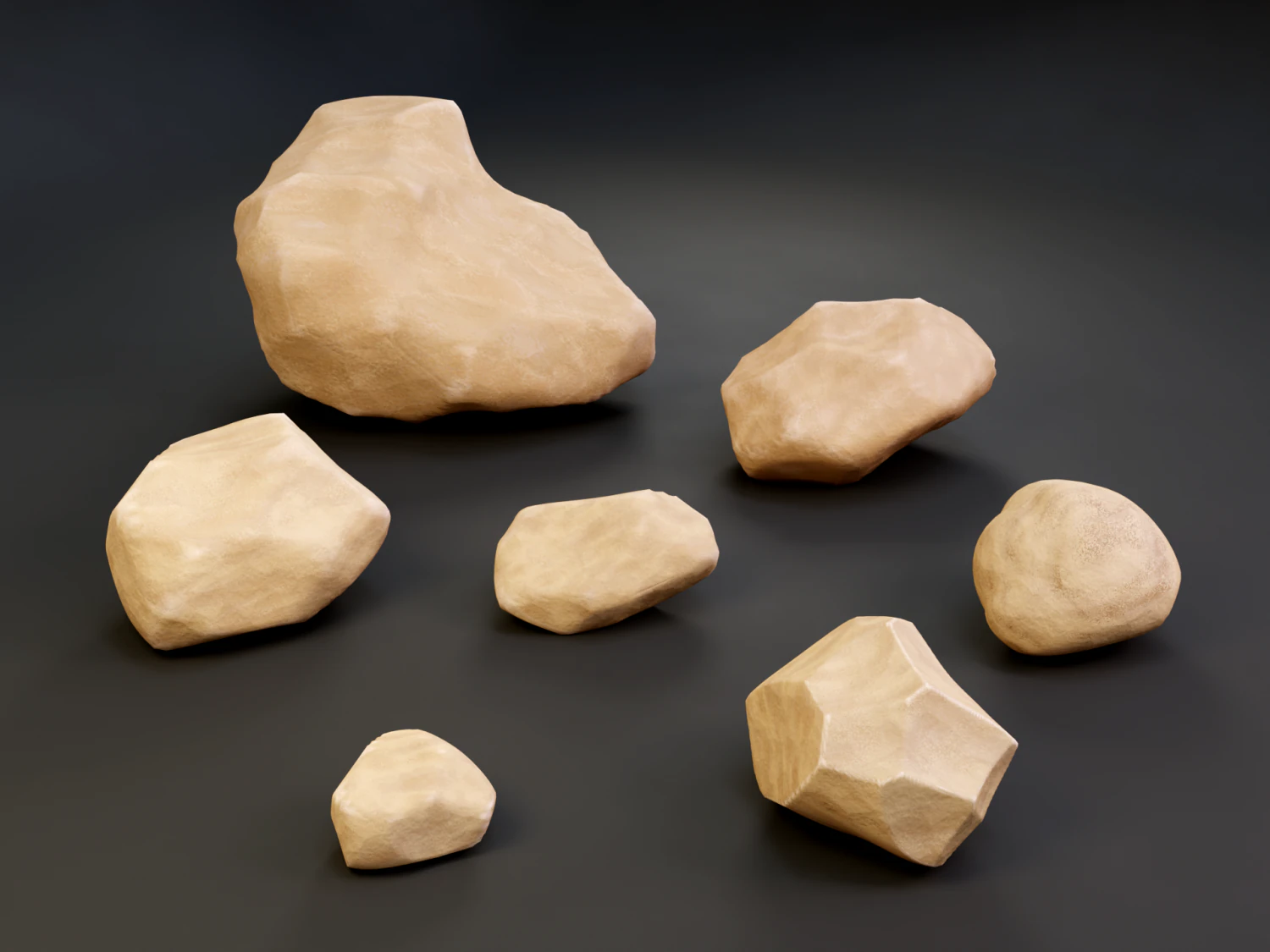 rock pack 3 3D Model .c4d .max .obj .3ds .fbx .stl .blend 