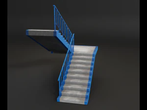 concrete stairs 3D Model