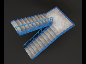 concrete stairs 3D Model