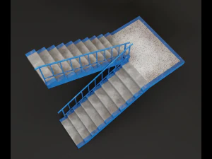 concrete stairs 3D Model