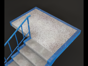 concrete stairs 3D Model