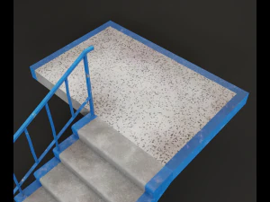 concrete stairs 3D Model
