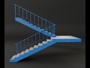 concrete stairs 3D Model
