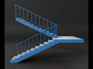 concrete stairs 3D Model