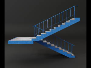 concrete stairs 3D Model