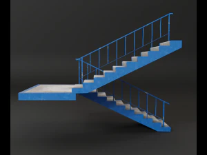 concrete stairs 3D Model