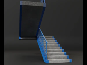concrete stairs 3D Model