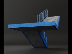 concrete stairs 3D Model