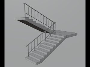 concrete stairs 3D Model