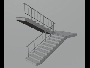 concrete stairs 3D Model