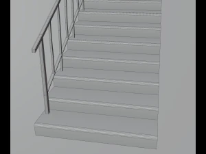 concrete stairs 3D Model