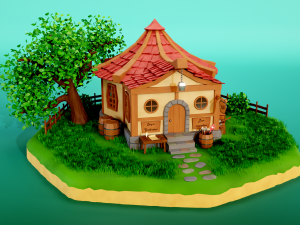 fantasy tavern scene 3D 模型