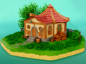 fantasy tavern scene 3D मॉडल