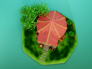 fantasy tavern scene 3D मॉडल