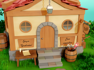 fantasy tavern scene 3D मॉडल