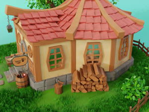 fantasy tavern scene 3D मॉडल