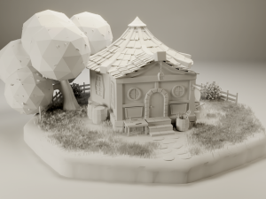 fantasy tavern scene 3D मॉडल