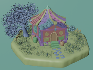 fantasy tavern scene 3D मॉडल