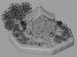 fantasy tavern scene 3D Model