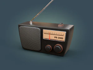 radio sederhana Model 3D