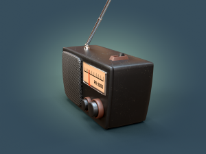 radio simple 3Dモデル