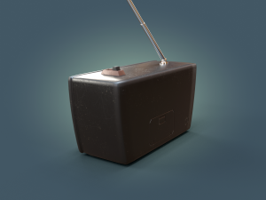 radio simple 3Dモデル