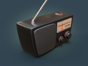 radio simple 3Dモデル