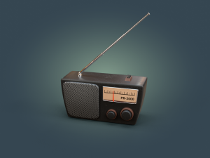 radio simple 3Dモデル