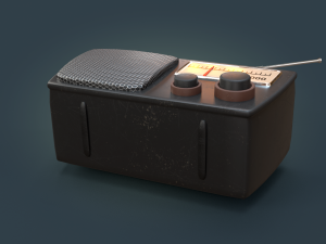 radio simple 3Dモデル