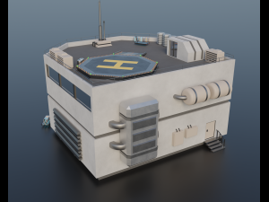 futuristic industrial building Modèle 3D