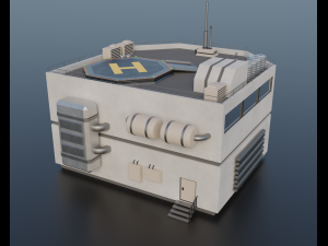 futuristic industrial building Modèle 3D