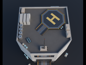 futuristic industrial building Modèle 3D